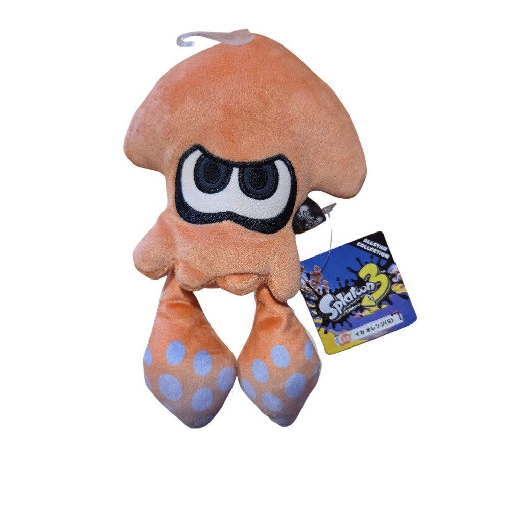 New Japan Exclus Splatoon 3 Inkling Orange Squid Sanei Plush 8"